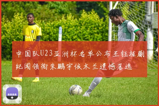 中国队U23亚洲杯名单公布王钰栋蒯纪闻领衔朱鹏宇依木兰遗憾落选